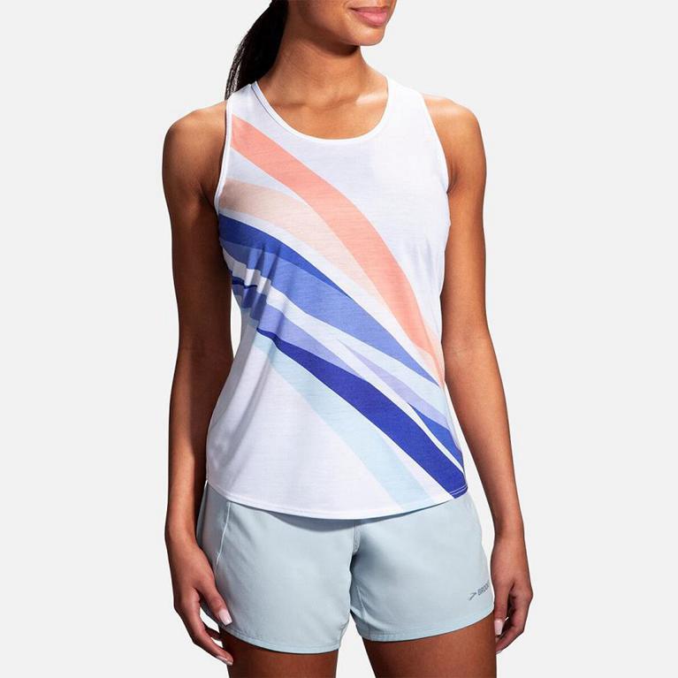 Brooks Distance Running Tank Top - Women's - White (38219-HWON)